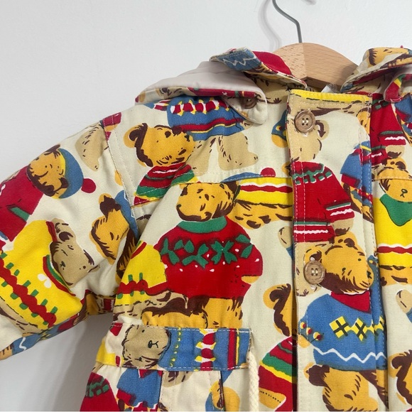 Vintage snowsuit bear print size 6-9 months - Picture 3 of 7